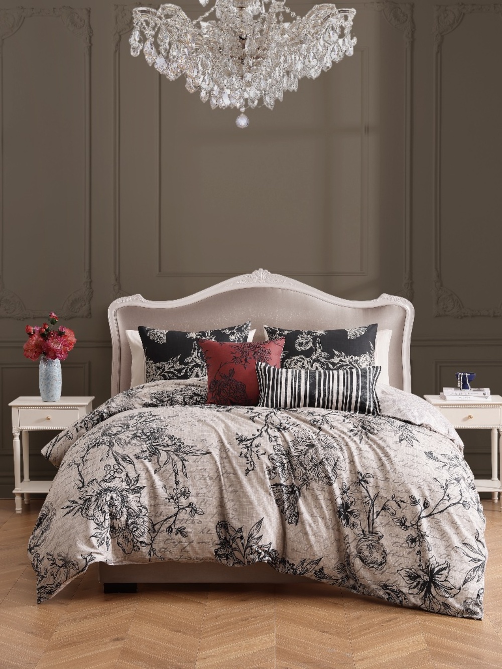 Bebejan French Linen Reversible Queen Comforter Set